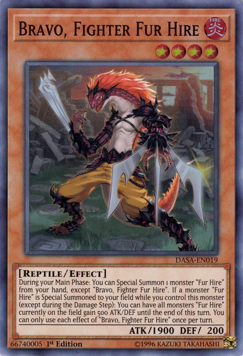 Bravo, Fighter Fur Hire [DASA - EN019] Super Rare - Dark Crystal Cards