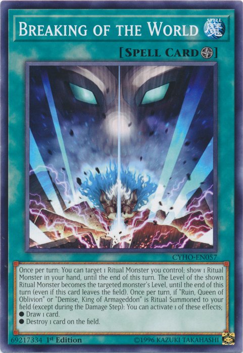 Breaking of the World [CYHO - EN057] Common - Dark Crystal Cards