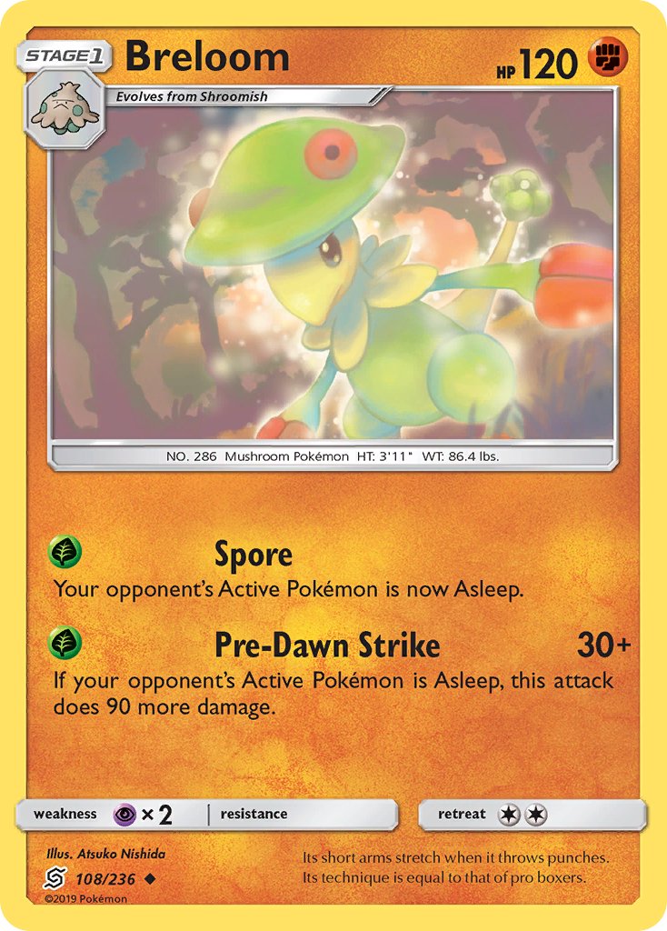 Breloom (108/236) [Sun & Moon: Unified Minds] - Dark Crystal Cards