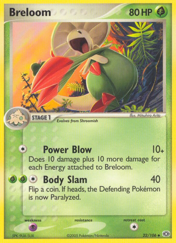 Breloom (22/106) [EX: Emerald] - Dark Crystal Cards