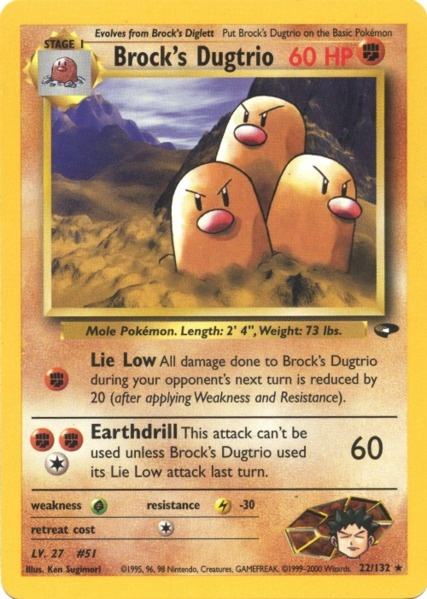 Brock's Dugtrio (22/132) [Gym Challenge Unlimited] - Dark Crystal Cards