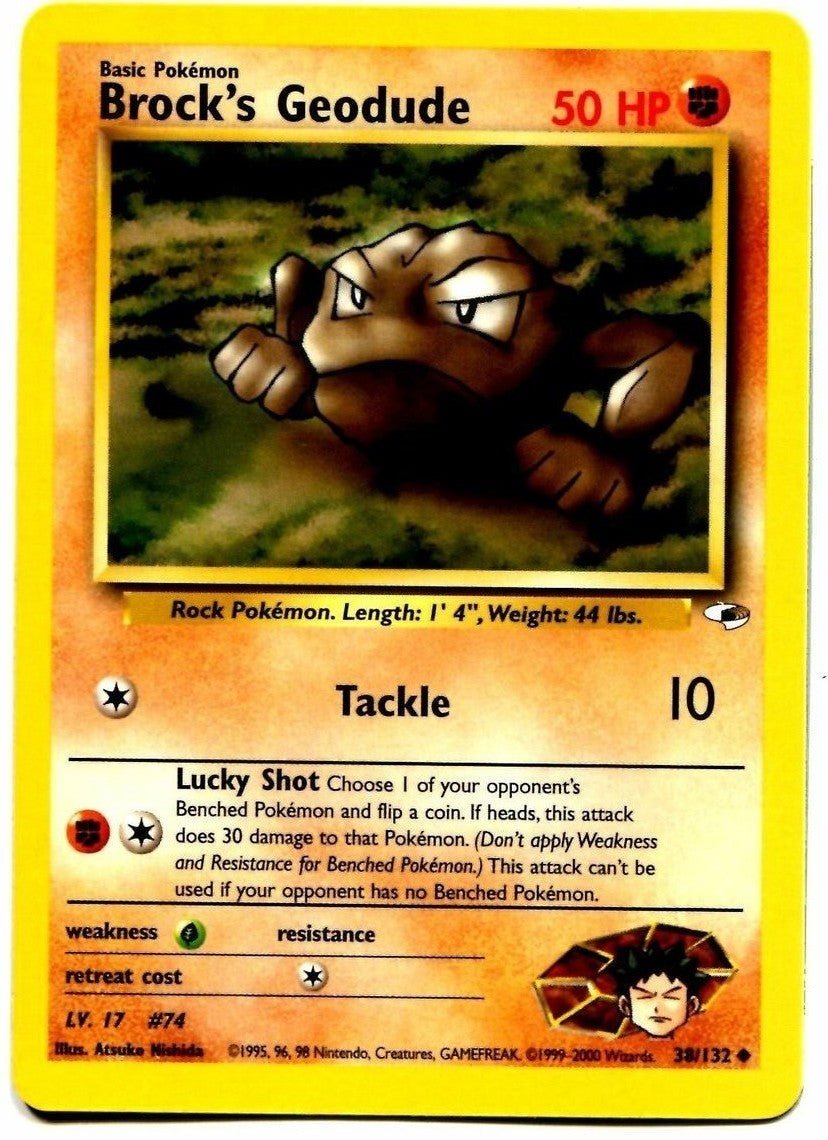 Brock's Geodude (38/132) [Gym Heroes Unlimited] - Dark Crystal Cards