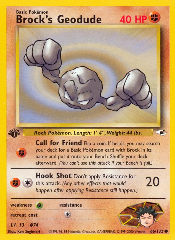 Brock's Geodude (66/132) [Gym Heroes 1st Edition] - Dark Crystal Cards