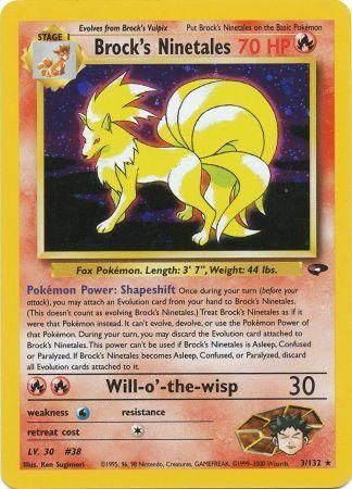 Brock's Ninetales (3/132) [Gym Challenge Unlimited] - Dark Crystal Cards