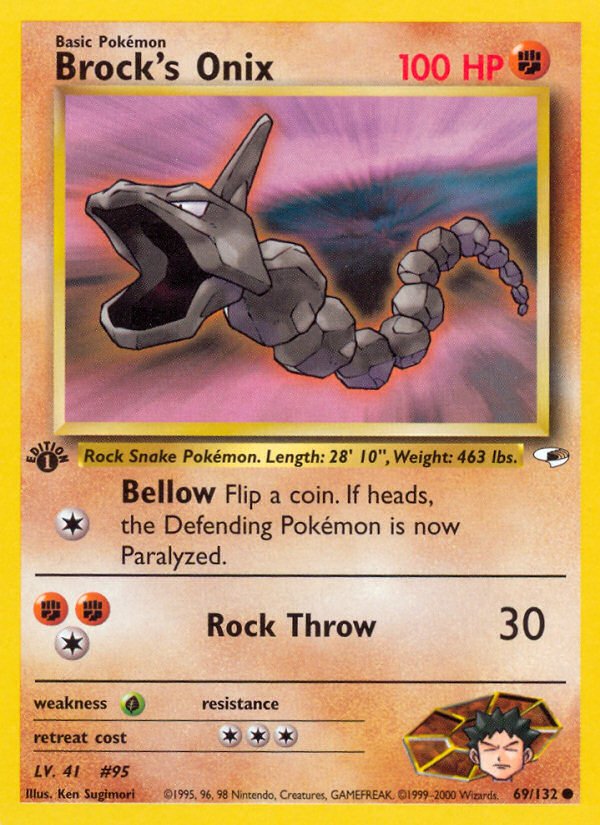 Brock's Onix (69/132) [Gym Heroes 1st Edition] - Dark Crystal Cards