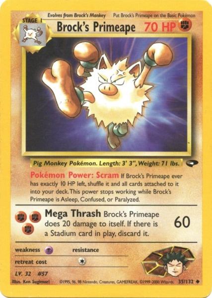 Brock's Primeape (35/132) [Gym Challenge Unlimited] - Dark Crystal Cards