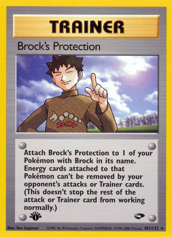 Brock's Protection (101/132) [Gym Challenge 1st Edition] - Dark Crystal Cards