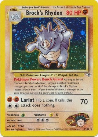 Brock's Rhydon (2/132) [Gym Heroes Unlimited] - Dark Crystal Cards