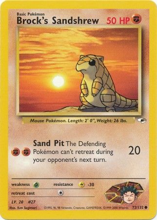 Brock's Sandshrew (72/132) [Gym Heroes Unlimited] - Dark Crystal Cards