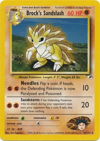 Brock's Sandslash (23/132) [Gym Heroes Unlimited] - Dark Crystal Cards