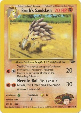 Brock's Sandslash (36/132) [Gym Challenge Unlimited] - Dark Crystal Cards