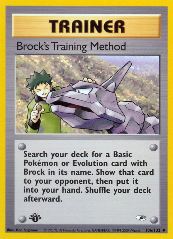 Brock's Training Method (106/132) [Gym Heroes 1st Edition] - Dark Crystal Cards