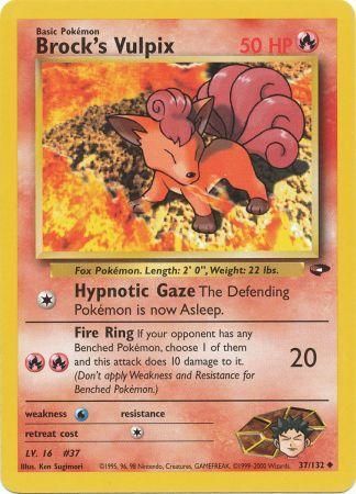 Brock's Vulpix (37/132) [Gym Challenge Unlimited] - Dark Crystal Cards