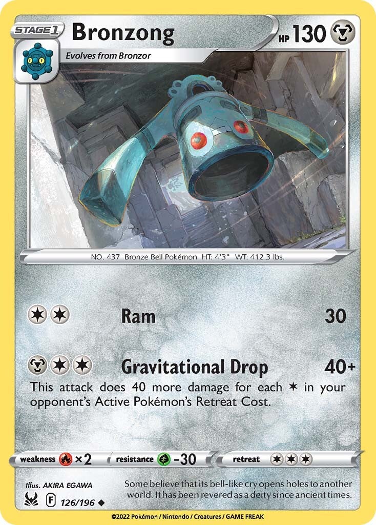 Bronzong (126/196) [Sword & Shield: Lost Origin] - Dark Crystal Cards