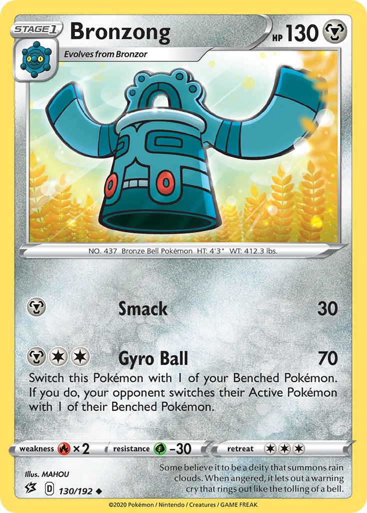 Bronzong (130/192) [Sword & Shield: Rebel Clash] - Dark Crystal Cards