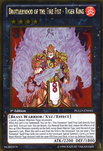 Brotherhood of the Fire Fist - Tiger King [PGLD - EN045] Gold Rare - Dark Crystal Cards