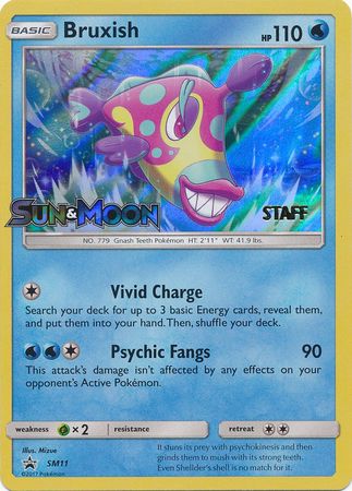 Bruxish (SM11) (Staff Prerelease Promo) [Sun & Moon: Black Star Promos] - Dark Crystal Cards