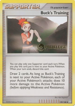 Bucks Training (130/146) (Prerelease Promo) [Diamond & Pearl: Legends Awakened] - Dark Crystal Cards