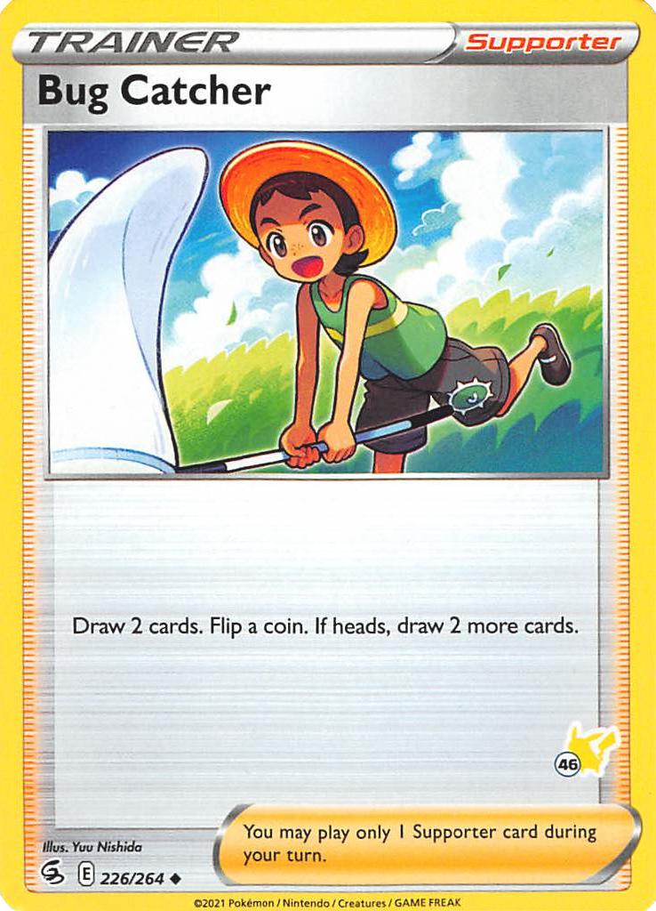 Bug Catcher (226/264) (Pikachu Stamp #46) [Battle Academy 2022] - Dark Crystal Cards