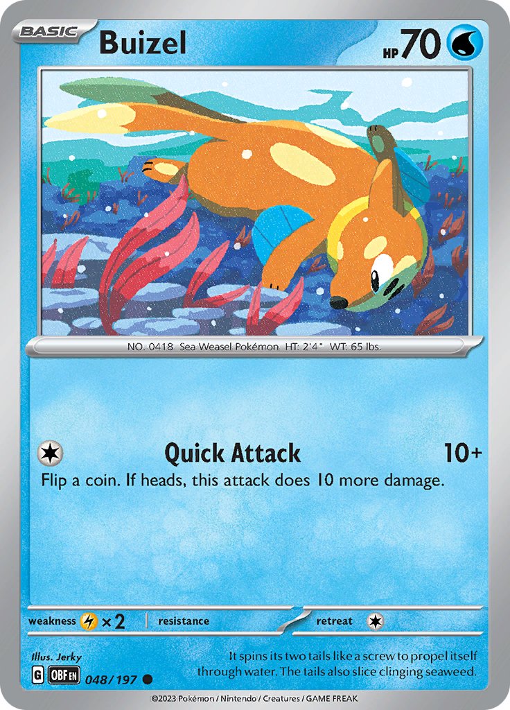 Buizel (048/197) [Scarlet & Violet: Obsidian Flames] - Dark Crystal Cards