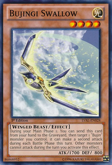 Bujingi Swallow [LVAL - EN028] Common - Dark Crystal Cards