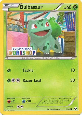 Bulbasaur (1/108) (Build A Bear Workshop Exclusive) [Black & White: Dark Explorers] - Dark Crystal Cards