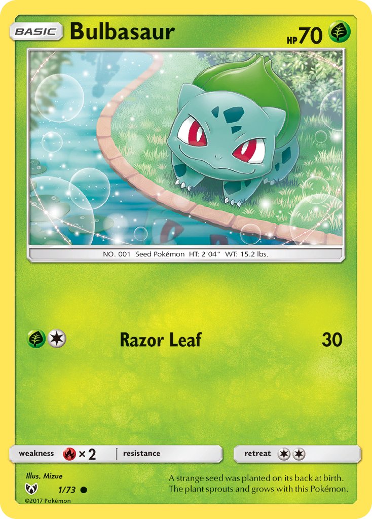 Bulbasaur (1/73) [Sun & Moon: Shining Legends] - Dark Crystal Cards