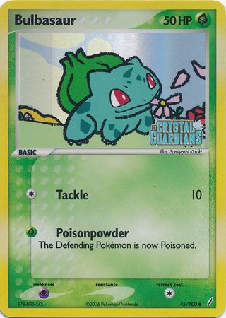 Bulbasaur (45/100) (Stamped) [EX: Crystal Guardians] - Dark Crystal Cards