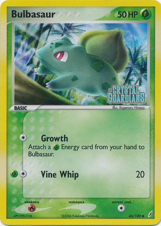 Bulbasaur (46/100) (Stamped) [EX: Crystal Guardians] - Dark Crystal Cards