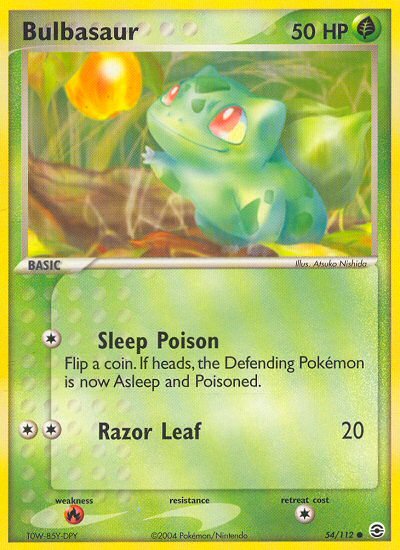 Bulbasaur (54/112) [EX: FireRed & LeafGreen] - Dark Crystal Cards