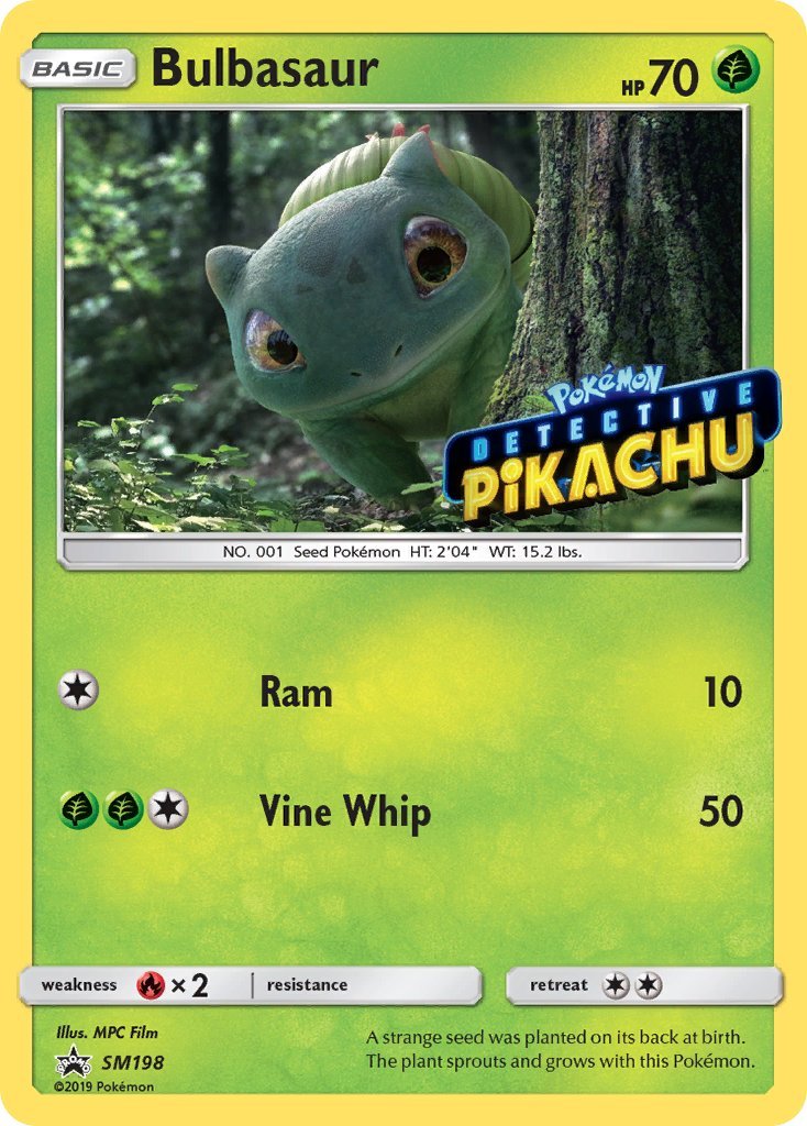 Bulbasaur (SM198) (Detective Pikachu Stamped) [Sun & Moon: Black Star Promos] - Dark Crystal Cards