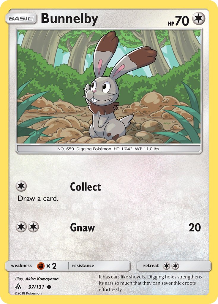 Bunnelby (97/131) [Sun & Moon: Forbidden Light] - Dark Crystal Cards