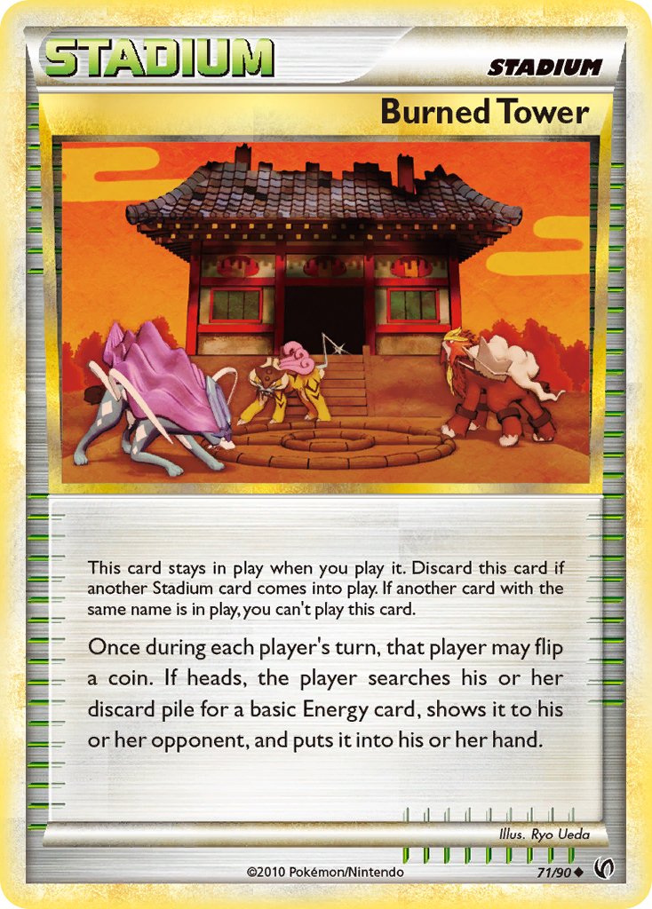 Burned Tower (71/90) [HeartGold & SoulSilver: Undaunted] - Dark Crystal Cards