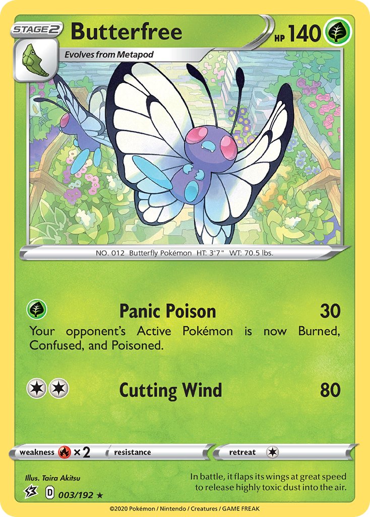 Butterfree (003/192) [Sword & Shield: Rebel Clash] - Dark Crystal Cards