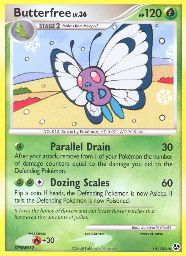 Butterfree (14/106) [Diamond & Pearl: Great Encounters] - Dark Crystal Cards