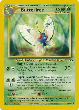 Butterfree (19/75) [Neo Discovery Unlimited] - Dark Crystal Cards