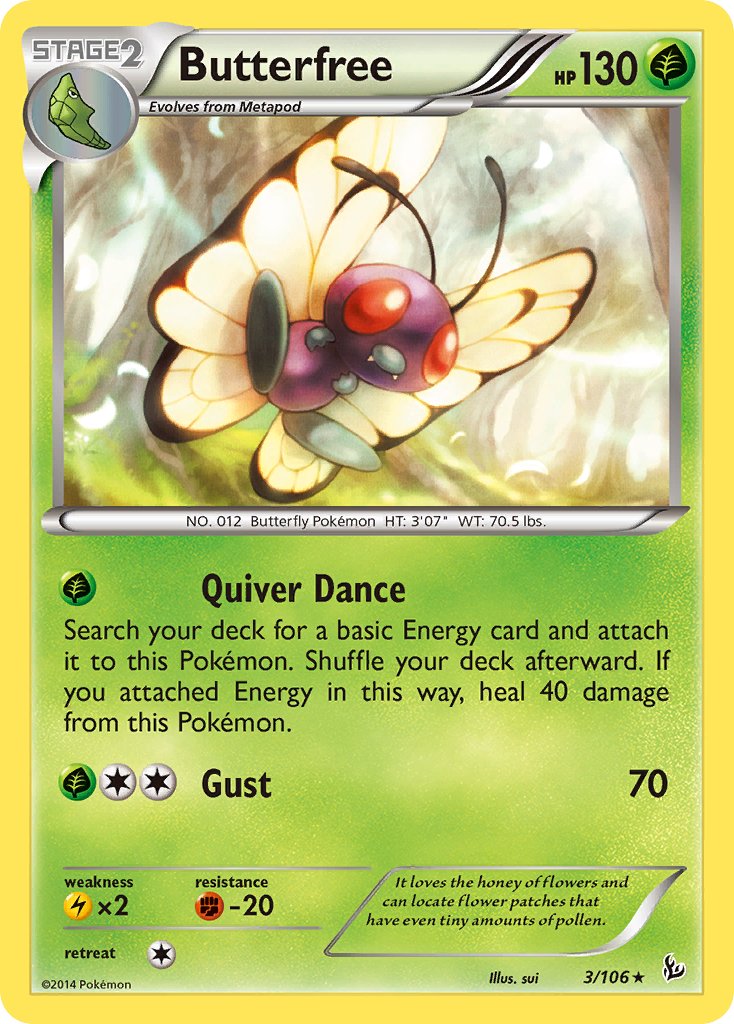 Butterfree (3/106) [XY: Flashfire] - Dark Crystal Cards