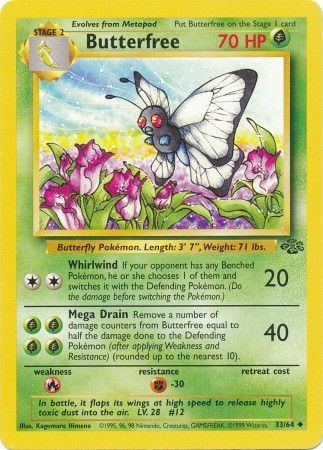 Butterfree (33/64) [Jungle Unlimited] - Dark Crystal Cards