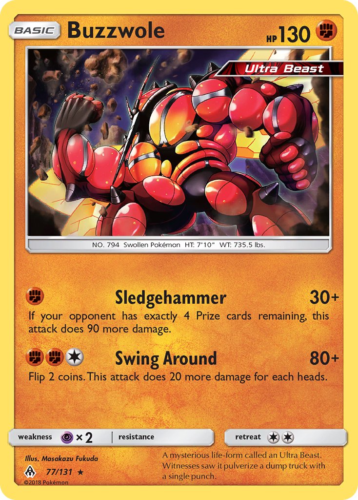 Buzzwole (77/131) [Sun & Moon: Forbidden Light] - Dark Crystal Cards