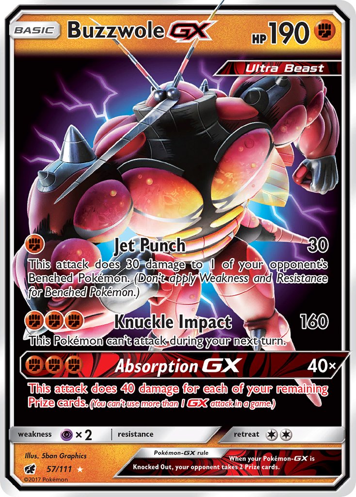 Buzzwole GX (57/111) [Sun & Moon: Crimson Invasion] - Dark Crystal Cards