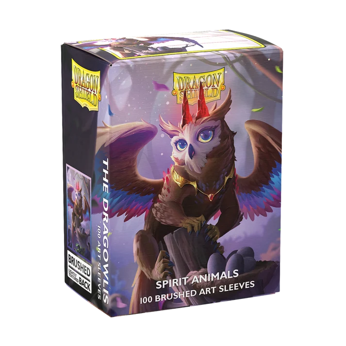 Dragon Shield Brushed Dual Sleeves - Standard Size - 100ct - The Dragowlis