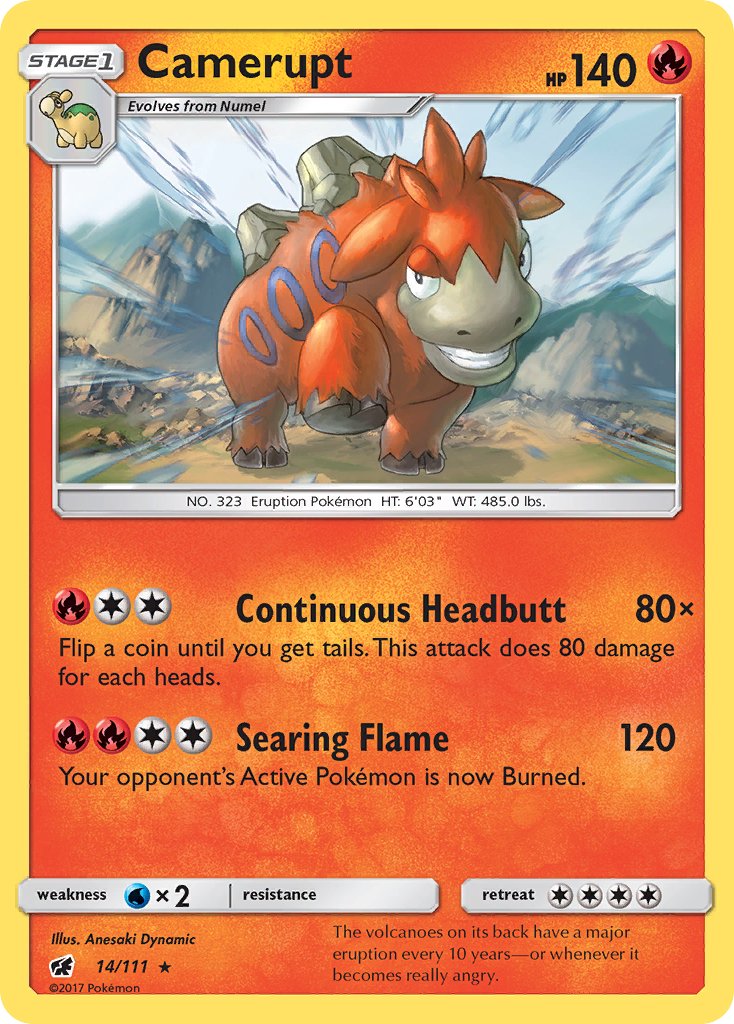 Camerupt (14/111) [Sun & Moon: Crimson Invasion] - Dark Crystal Cards