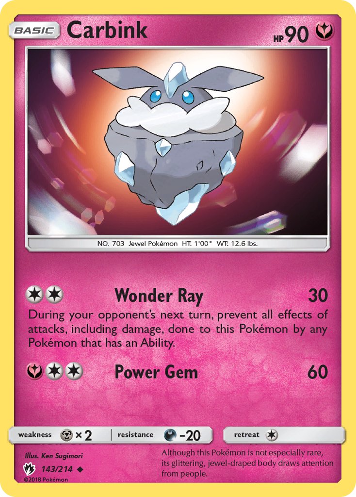 Carbink (143/214) [Sun & Moon: Lost Thunder] - Dark Crystal Cards