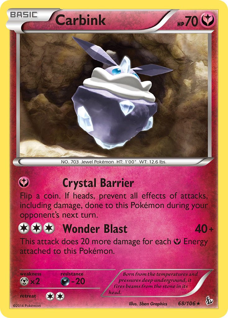 Carbink (68/106) (Theme Deck Exclusive) [XY: Flashfire] - Dark Crystal Cards