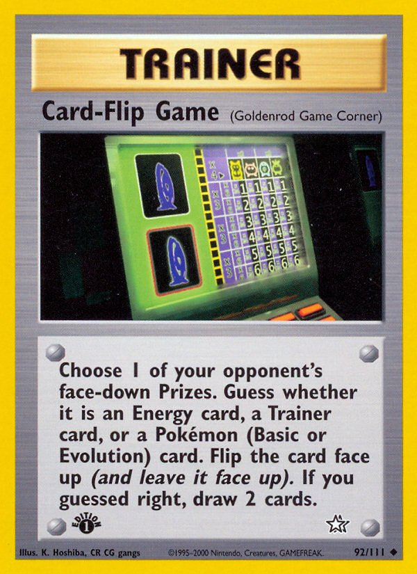 Card - Flip Game (92/111) [Neo Genesis 1st Edition] - Dark Crystal Cards