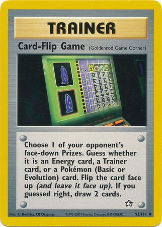 Card - Flip Game (92/111) [Neo Genesis Unlimited] - Dark Crystal Cards