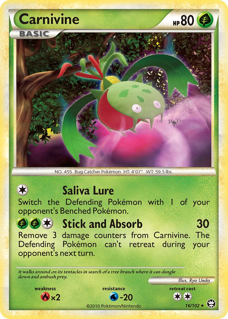 Carnivine (16/102) [HeartGold & SoulSilver: Triumphant] - Dark Crystal Cards