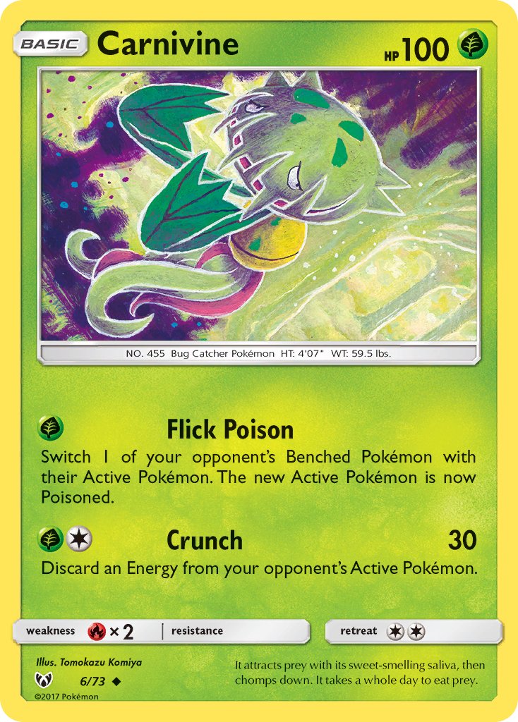 Carnivine (6/73) [Sun & Moon: Shining Legends] - Dark Crystal Cards