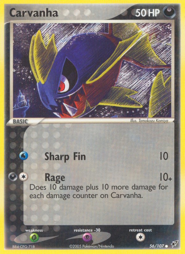 Carvanha (56/107) [EX: Deoxys] - Dark Crystal Cards