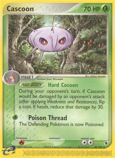 Cascoon (26/109) [EX: Ruby & Sapphire] - Dark Crystal Cards